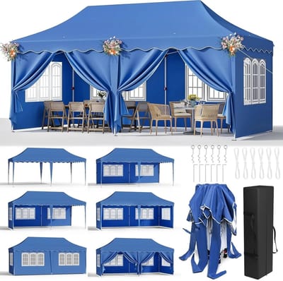Wentink Mo -feesttent - Waterdicht -Opvouwbaar - Gazebo van 3x6 meter