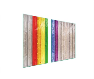TMK ArtDeko - Snijplank en Beschermplaat - 100x52 cm - Gekleurd Glas - Veilig en Multifunctioneel