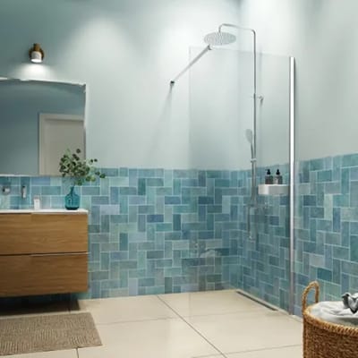 Sealskin Inloopdouche Inc A3 120x200cm - Zilver Profiel - 8 Mm Helder Glas