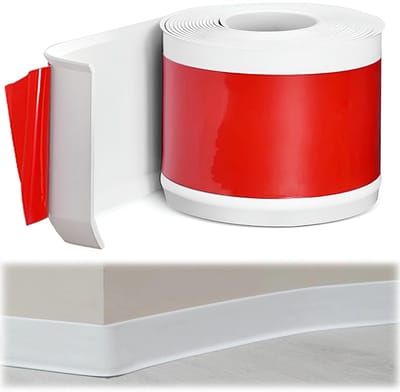 Dailygoods- Zachte Plint 70 mm - Zelfklevend - PVC - 6 m - Keuken/Badkamer - Eenvoudige Installatie - Afdichtstrip