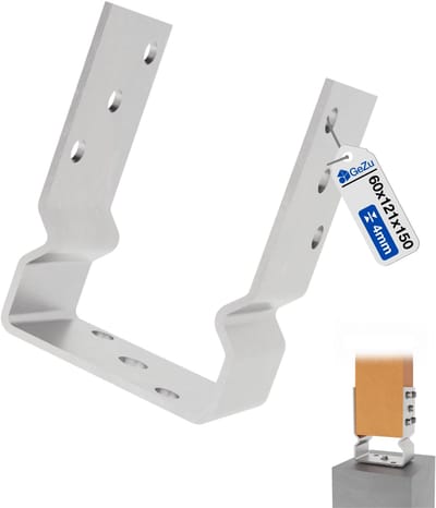 GeZu Impex U Paalhouders 101x150x60x4 mm Thermisch Verzinkt