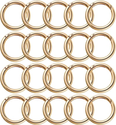 Karabijnhaken, ronde karabijnringen, sleutelring, klein, voor knutselwerk, tassenaccessoires, sleutelhangers, doe-het-zelf handwerk, 28 mm