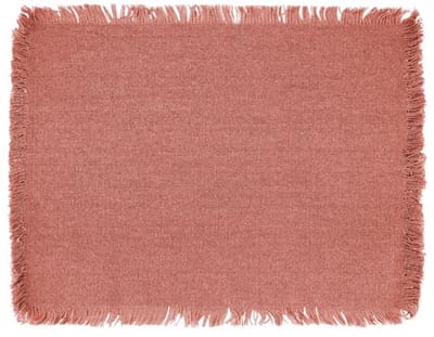ZICZAC - Placemat MAYAHA - SET/4 - boho - stof - franjes - 30x40 cm - Rechthoek, roodbruin