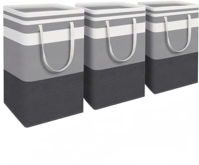 Grote Waterdichte Vouwbare Wasmanden met Handvatten - 75 Liter, Ideaal voor Kamer, Badkamer en Camping, Perfect voor Opslag en Organisatie