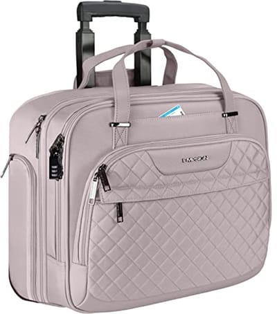 Rollende laptoptas voor dames met wielen - Waterafstotende aktetas tot 15,6 inch met RFID-zakken