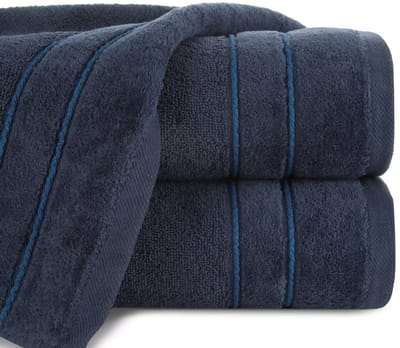 Sibel Handdoek 50x90cm Navy Blauw met Borduursel 500 g/m² Katoen