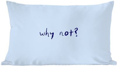 Sierkussens - Kussentjes Woonkamer - 60x40 cm - Why not - Blauw - Donker blauw - Quote