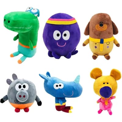 23cm Hey Chien Enseignant Peluche de Dessin Animé Douce Amie pour l'Heure du Coucher Bébé Mignonne Poupée Animale pour Dormir Cadeau de Noël