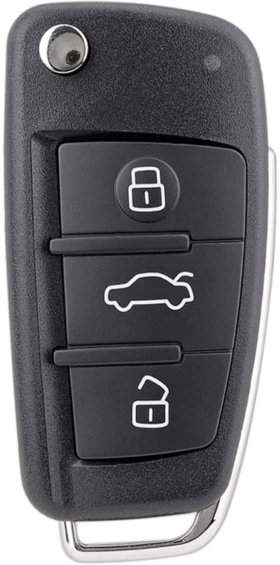 TLVX Sterke Autosleutel Behuizing Geschikt voor Audi A3 / S3 / A4 / S4 / SA6 / Q3 / RS3 / TT / Ter vervanging van Originele Sleutel behuizing / Afstandsbediening Auto / 3 knops / Achterklep knop / 3 knoppen / 1 stuks