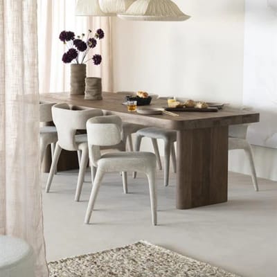 Eettafel Rechthoekig Mango Hout Bruin - Bruin - Novihome