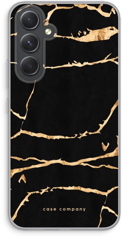 Case Company® - Hoesje geschikt voor Samsung Galaxy A54 hoesje - Gouden marmer - Soft Cover Telefoonhoesje - Bescherming aan alle Kanten en Schermrand
