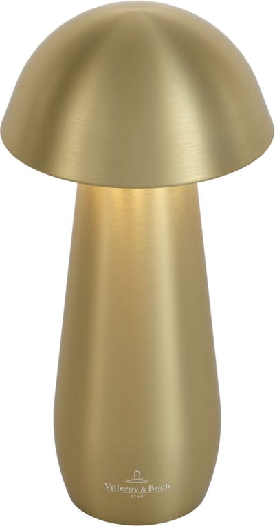 Villeroy & Boch tafellamp MODENA | 16cm| goud geborsteld | op accu