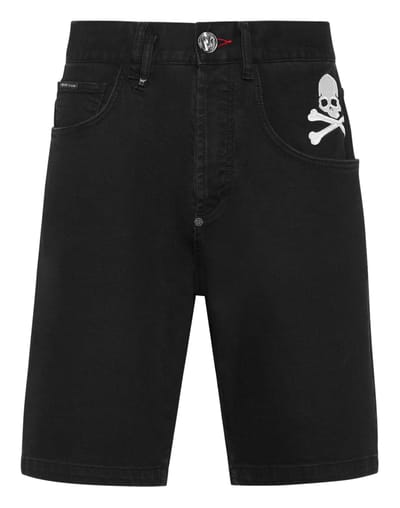 Denim Korte Broek Skull&Bones