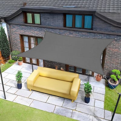 Waterdicht Zonnezeil 4x4 m - 95% UV-Bescherming voor Tuin, Terras en Zwembad