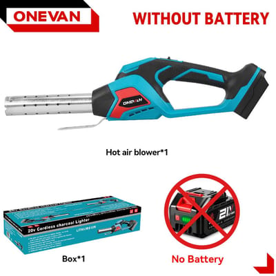 ONEVAN 800℃ Elektrisch Hittepistool 4000W Ontsteker 3-in-1 Hete Luchtpistool Blazert Handheld Multifunctioneel Huisgereedschap Voor Makita 18V Batterij Pin Without Battery