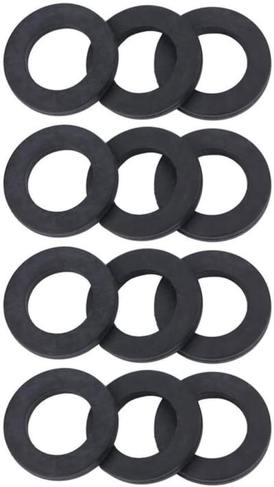 Allecto - Rubber Washers - 12 Stuks - Hoogwaardige afdichtingen - 3/4 Inch - Perfect voor leidingen - Voor taps en douchekoppen