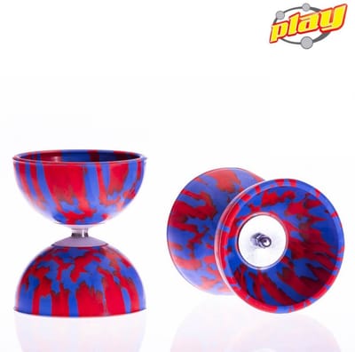 Diabolo Play Rainbow diabolo 105 mm 260 gr Rood - Blauw