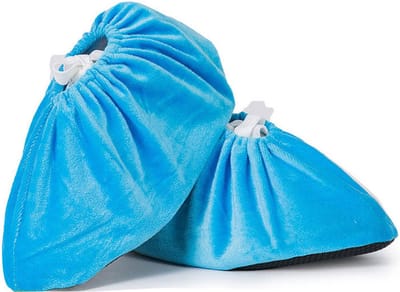 3 paar wasbare overschoenen, herbruikbare antislip overschoenen, superzachte verdikte overschoenen, antislip en slijtvaste binnenvoethoezen voor thuis, computerruimte en dagelijks gebruik (Kinderen, 26-35) - Kinderen hemelsblauw - 25cm