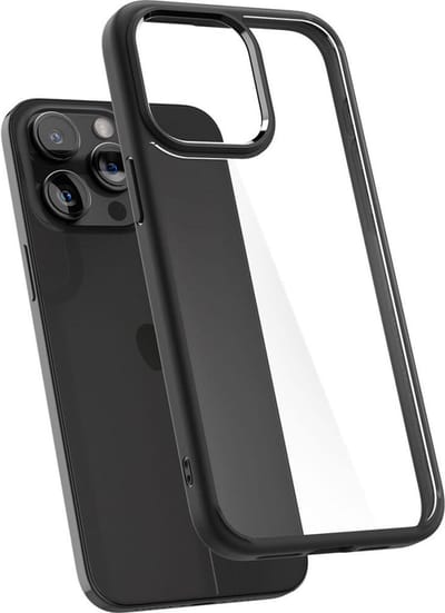 Spigen Crystal Hybrid - matte black - iPhone 15 Pro Max
