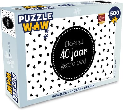 Puzzel Spreuken - Quotes - Hoera! 40 jaar getrouwd - Legpuzzel - Puzzel 500 stukjes