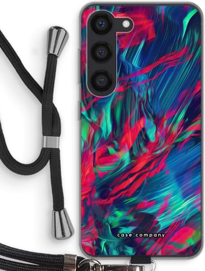 Case Company® - Hoesje met koord geschikt voor Samsung Galaxy S23 hoesje met Koord - Pilgrims Of The Sea - Telefoonhoesje met Zwart Koord - Bescherming aan alle Kanten en Over de Schermrand