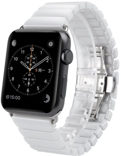 watchbands-shop.nl bandje - Apple Watch Series 1/2/3/4 (42&44mm) - Wit