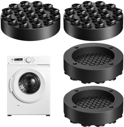 Universele Vibration Dampers voor Wasmachines, Antislip Voeten en Dempingsmatten voor Wasmachines en Droogmachines, Zwart