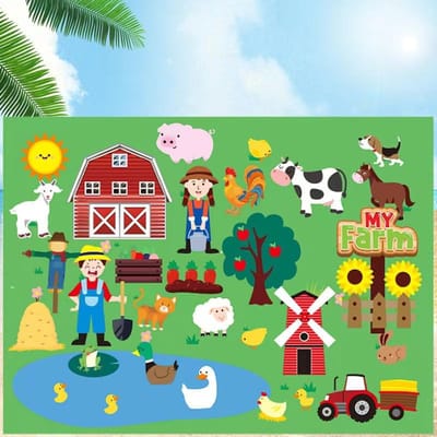 Grensverleggend sterrenhemel vilt leerbord baby 2 training vroege educatie bord muursticker brown