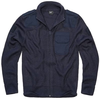 Brandit - BW Cardigan Sweater/trui met rits - M - Donkerblauw