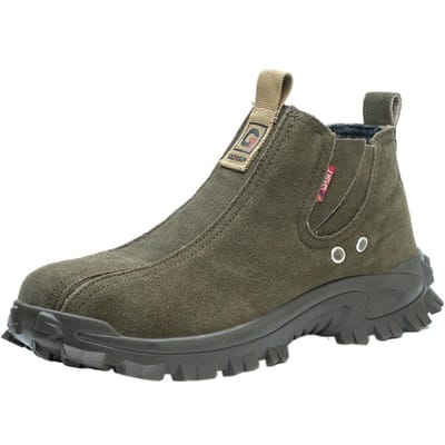 Werkschoenen Heren Anti-verpletterend, Anti-perforatie, Ademend, Lichtgewicht, Slijtvast en Hittebestendig Lasser 38 gray
