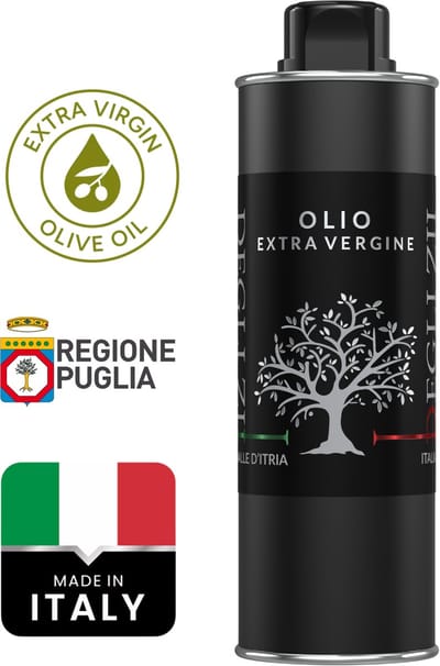 Gusto degli Zii Extra Vierge Olijfolie 250 ml – Italiaans Puglia – Koudgeperst – Antilekdop