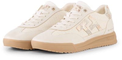 Tom Tailor - Sneakers met gevlochten details - Maat 37 - beige multi