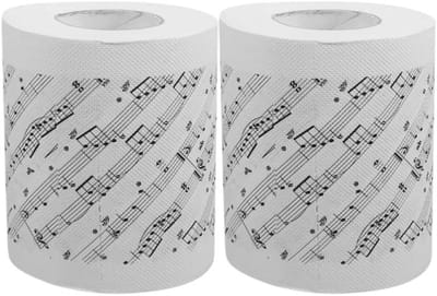Muzieknoten Toiletpapier - Zacht Papier - Badkamer Decoratie - Creatief Design - 2 Rollen - Veelkleurig