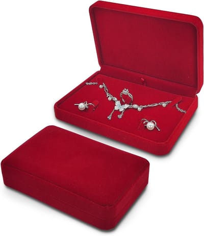 Reisjuwelendoos Organiser voor Sieraden - Compacte Opbergdoos voor Ringen, Kettingen en Oorbellen (Rood A)