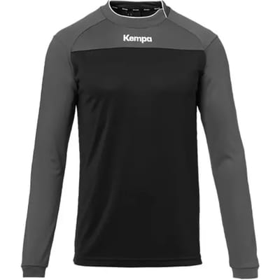 Kempa Prime Longsleeve Shirt kinderen - sportshirts - zwart/grijs - Unisex