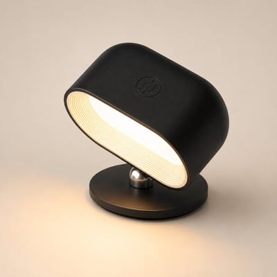 Heuts Goods - Wandlamp - Wandlamp Binnen - Magnetische Wandlamp - Wandlamp Oplaadbaar - Nachtlampje - 360 graden draaien - 5 Standen Dimbaar - 3 Kleuren Warm Wit - Op Tijd Instelbaar - Zwart