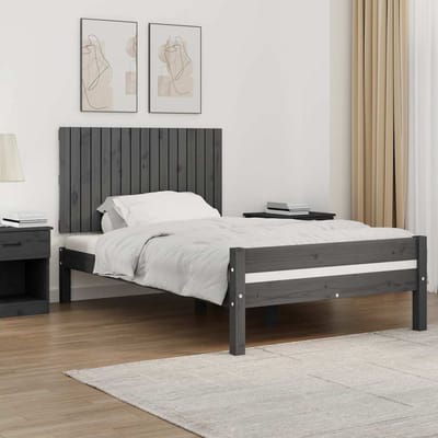 vidaXL - Wandhoofdbord - 108x3x60 - cm - massief - grenenhout - grijs