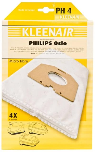 Kleenair Stofzuigerzakken - Philips Oslo - PH4 - 20 stuks + 5 Filters