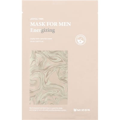 Mizon, men, beauty mask, energizing, 1 sheet mask, 0.81 fl oz (24 ml) beige