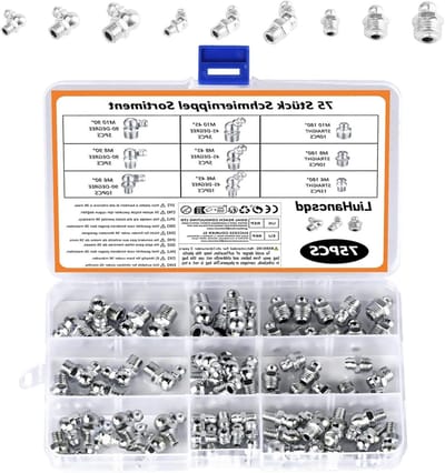 Smeernippel Set - Vetnippels Kegels - Onderhoud Machines - Verzinkt IJzer - 75 Stuks - Zilver