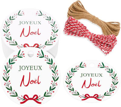 Dailygoody - Gastgeschenk hanger - Etiketten om op te hangen - Wit - Perfect voor kerstfeestjes - Decoratieve tags voor geschenken - Ideaal voor feest...