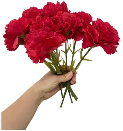 Allecto - Kunstbloemen - 30 cm Boeketten - UV-bestendig - Mini-Anjer - Altijd Bloeiend - Perfect voor Bruiloften en Feesten