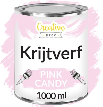 Creative Deco 1000 ml Krijtverf Roze | Mat en Wasbaar | Perfect voor Renovatie, Decoratie en Decoupage van Meubels