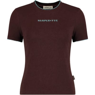 Harper & Yve T-shirt Cammy Ss Aw6p400 1025 Hot Fudge Dames Maat - XS