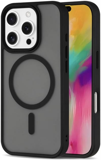 YPCd MagSafe Backcover Geschikt voor Apple iPhone 16 Pro Max – Shockproof TPU - Hard PC Achterkant – Sterke MagSafe Magneet – Camera Bescherming – Zwart