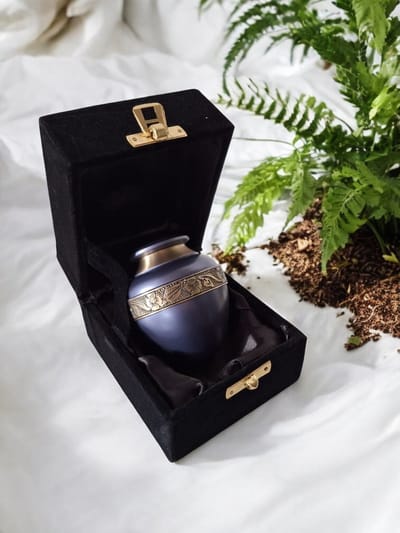 Mini Urn Delphi Engraved Blue 13755B