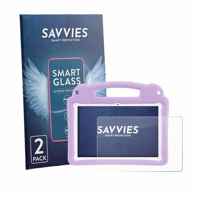 2 Stuks Savvies Screenprotector - geschikt voor LETGOSPT Kids Tablet 10.1" - beschermfolie glas transparant
