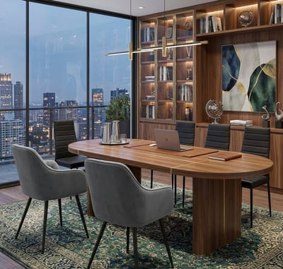 Moderne PU Leren Eetkamerstoelen met Hoge Rugleuning – Waterbestendige Keukenstoelen – Comfortabele Gestoffeerde Stoelen met Stevig Metalen Frame – Zwart – Set van 4 – Casa Serena – Afmetingen op a...