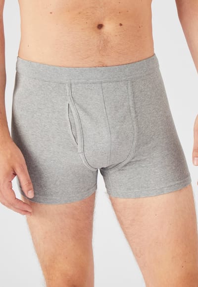 Damart - Set van 2 open boxershorts - Heren - Grijs - (78-85) S