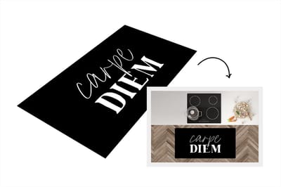 Keukenloper - Loper keuken - Carpe diem - Quotes - Spreuken - Pluk de dag - 120x60 cm - Keukenloper vinyl